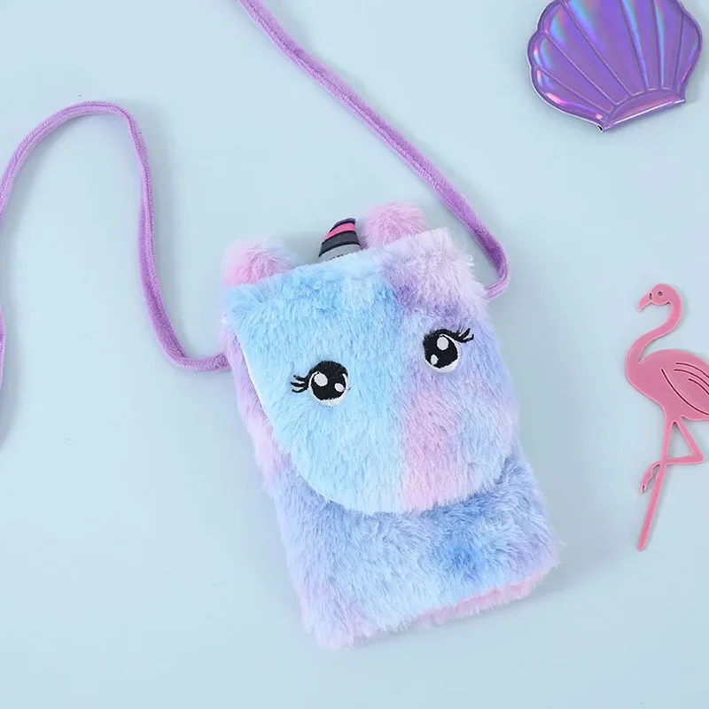 Mini Unicorn Shoulder Bags for Kids Girls Soft Plush Children Small Crossbody Bags Coin Purse Kindergarten Toddle Kawaii Bag