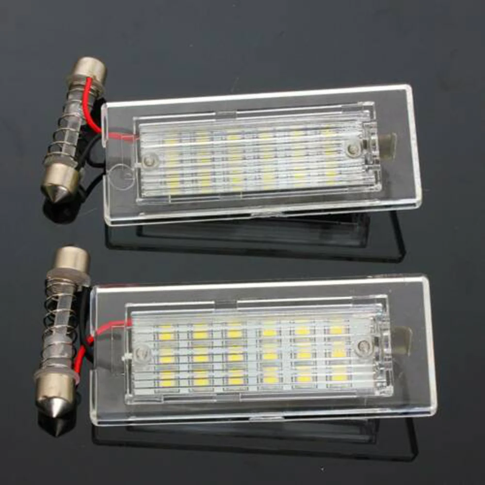 2 pçs lâmpada de luz da placa de licença 18 led alto lúmen para bmw x5 e53 x3 e83 03-09 led super brilhante 12v erro automático livre novo