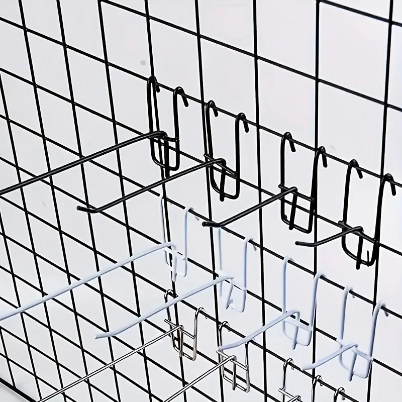 48pcs Grid Wall Hooks Adjustable and Lockable Display Rack Hooks for Supermarket Shelves Small Commodity Handicrafts Home Decor