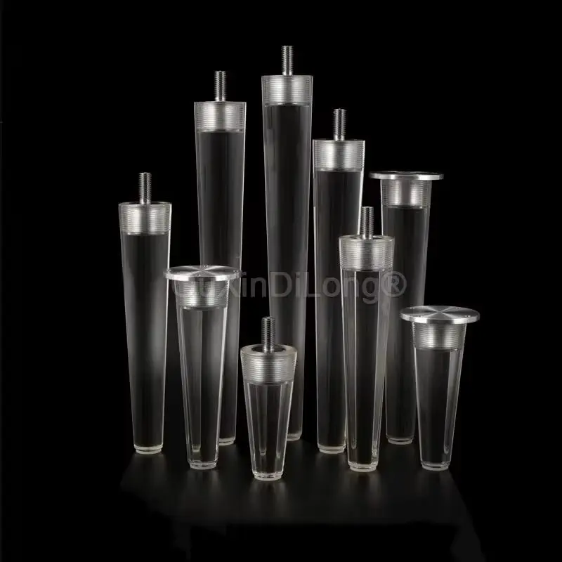 

BRAND NEW 4PCS Transparent Acrylic Furniture Legs Table Chair Sofa Bed Dresser Bathroom Cabinet Furniture Feet