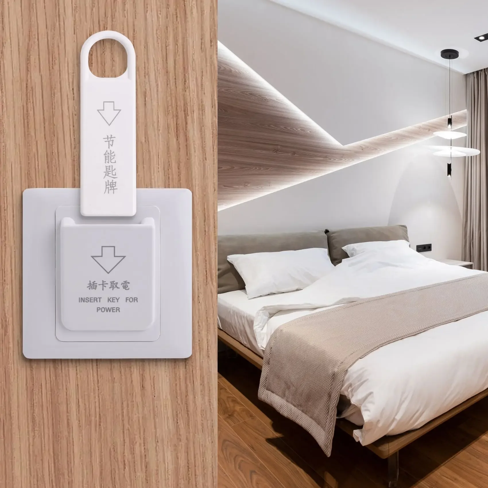 Hotel Magnetic Card Switch, Energy Saving Switch, Insert Key for Power with 3 Cards, High Grade