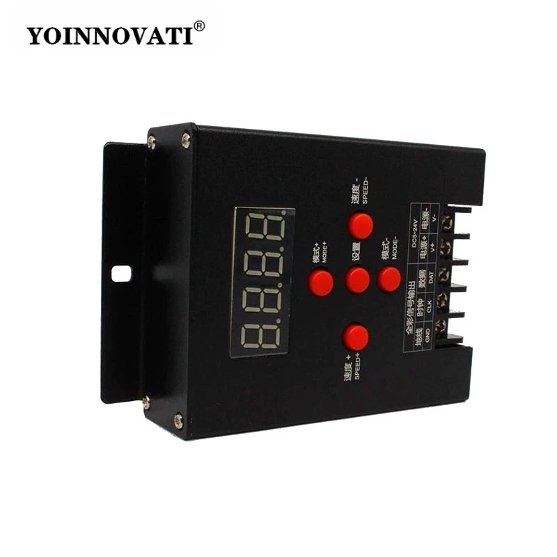 T-500 RGB LED Strip Controller for WS2811 WS2812B 1903 6803, DC5-24V Smart Pixel Controller, APP Remote Dimmer