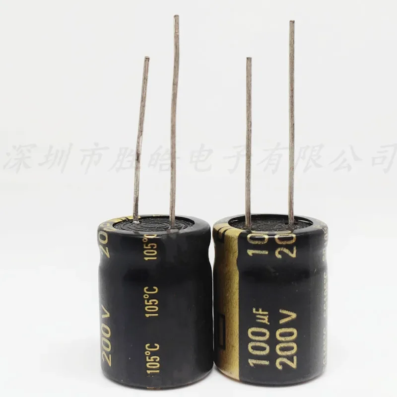 （10PCS） 200V100uF    High Ripple Current  Volume： 18x20mm   200V100uF  Aluminum  Electrolytic  Capacitor