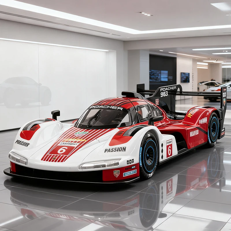 1:24 963 Supercar Alloy Car Model Sound and Light Pull Back Children's Toy Collectibles Birthday Gift