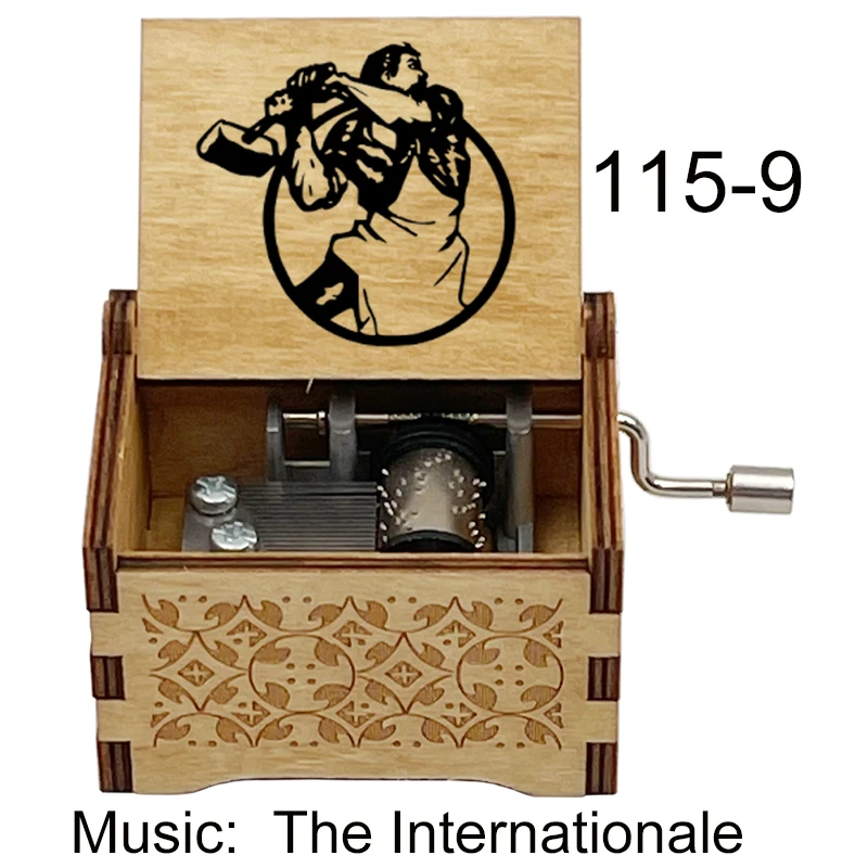 Wooden The Internationale Music Box hand Musical Box Gift For students workmate friends father mother grandfather new year gift