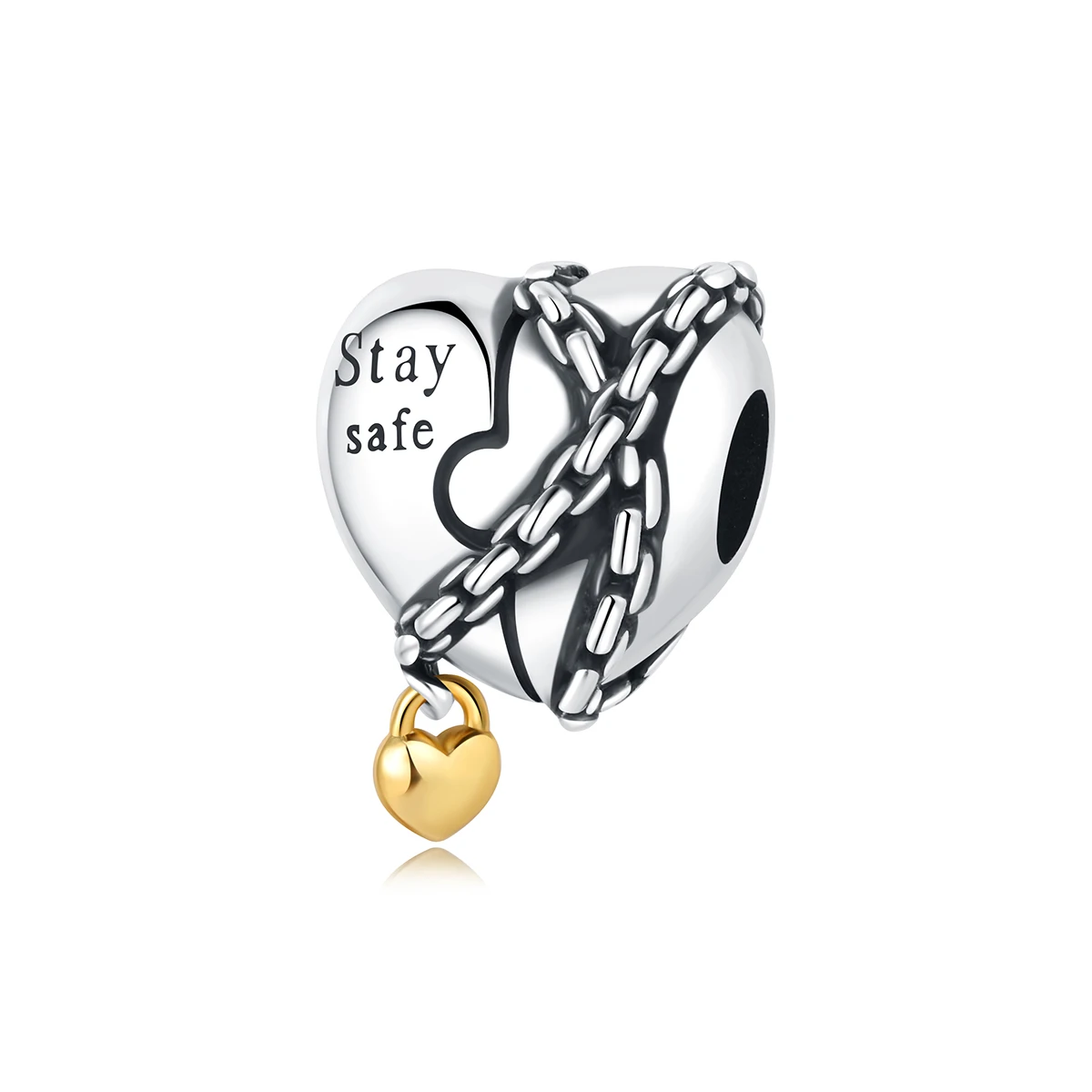 925 Sterling Silver Love Lock Pendant Charm Fit Pandora Charms Bracelets Women DIY Jewelry Gift