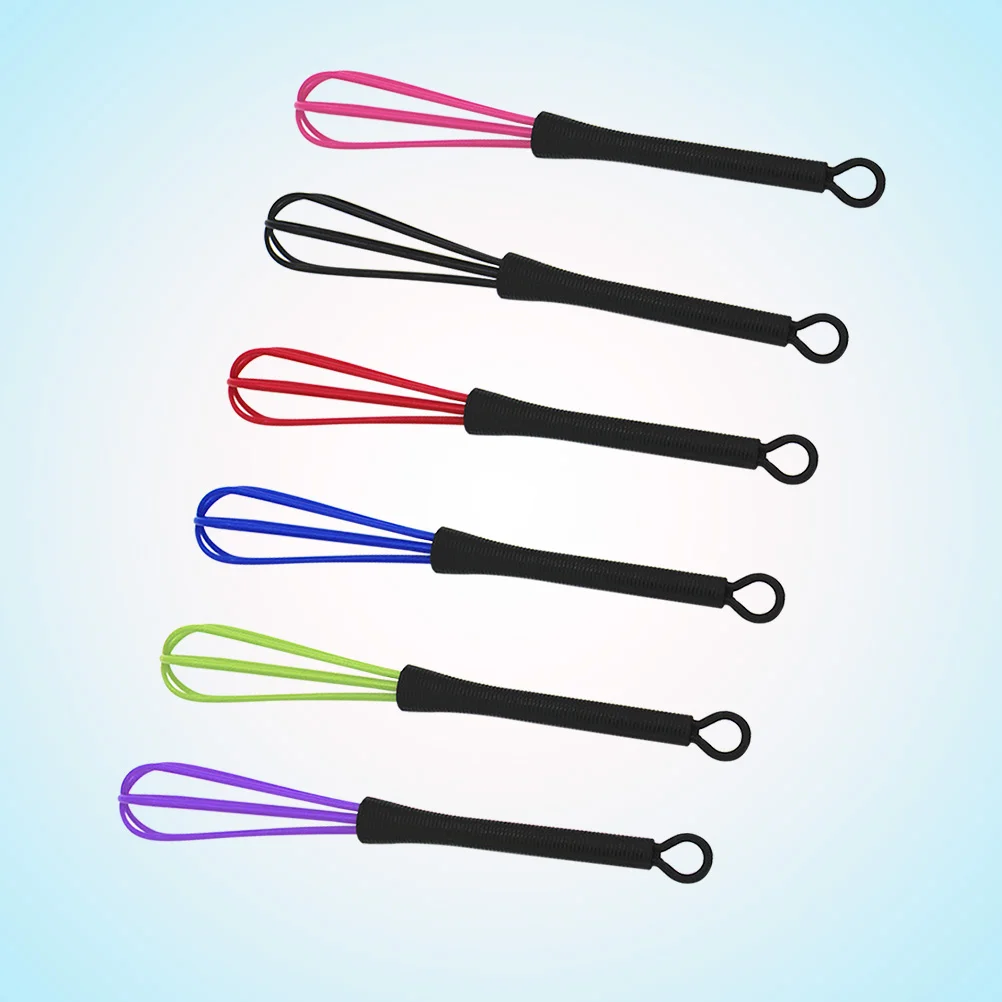 6PCS Hair Dye Stirrer Cream Mixer Tool Compact Colorful Daily Need Butter Foam Blender Professional Coloring Whisk Easy