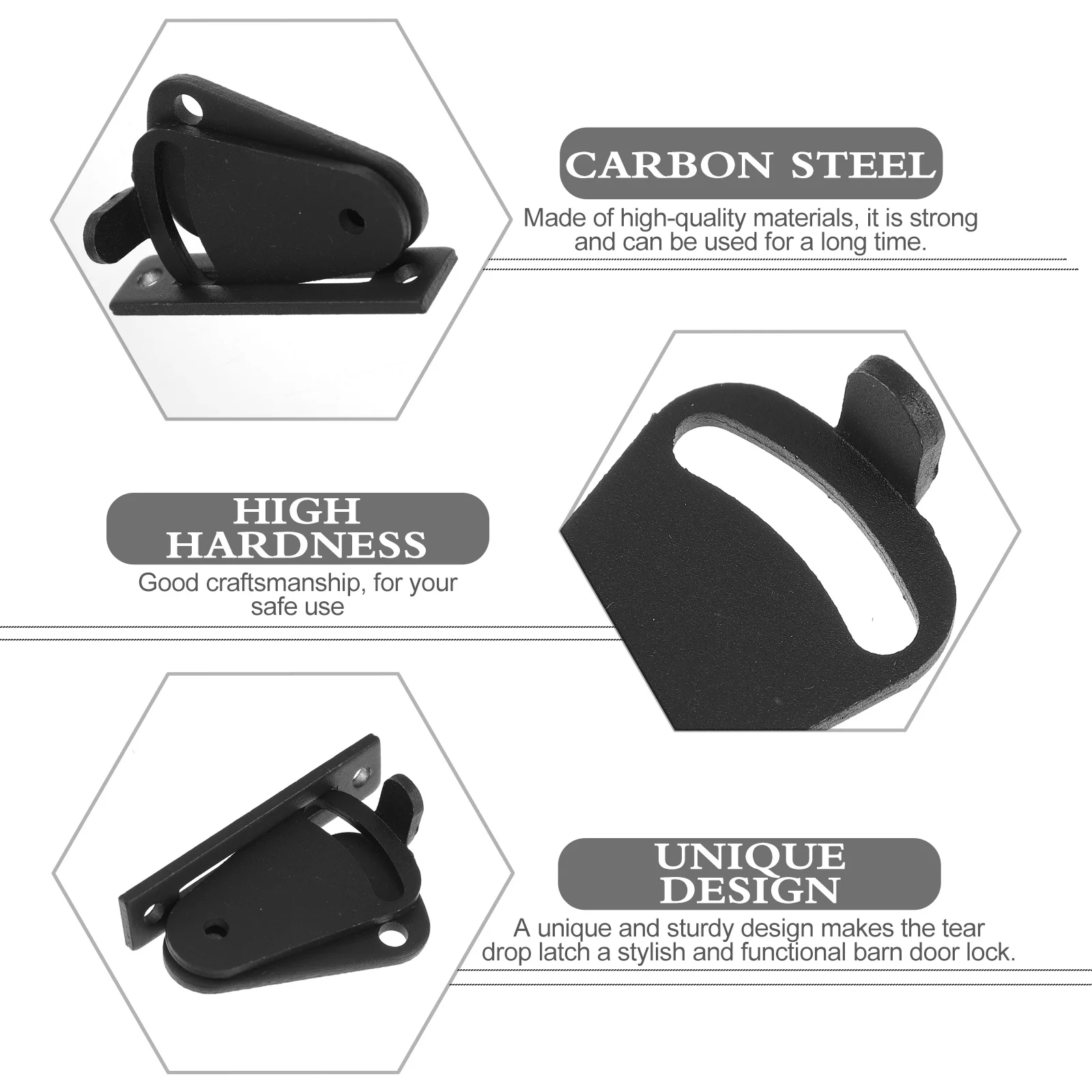 

2 set Supplies For Closet Sliding Barn Carbon Steel Privacy Closet Lock Lock For Door Hardware Door Accessories