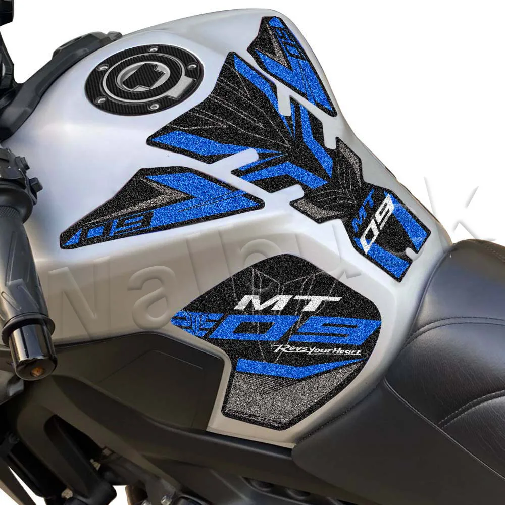 

For MT-09 MT09 3M Motorcycle Non-slip Side Fuel Tank Pad Sticker Frosted Waterproof Protector Decal Accessories Fit