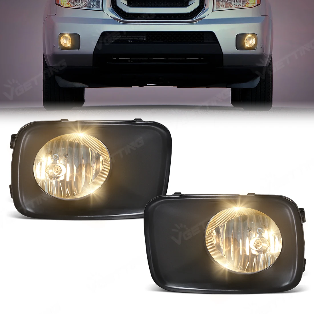 

For Honda Pilot 2009 2010 2011 Car Fog Lamps Halogen Fog Lights Front Bumper Daylight DRL Daytime Running Lights Car Accessories