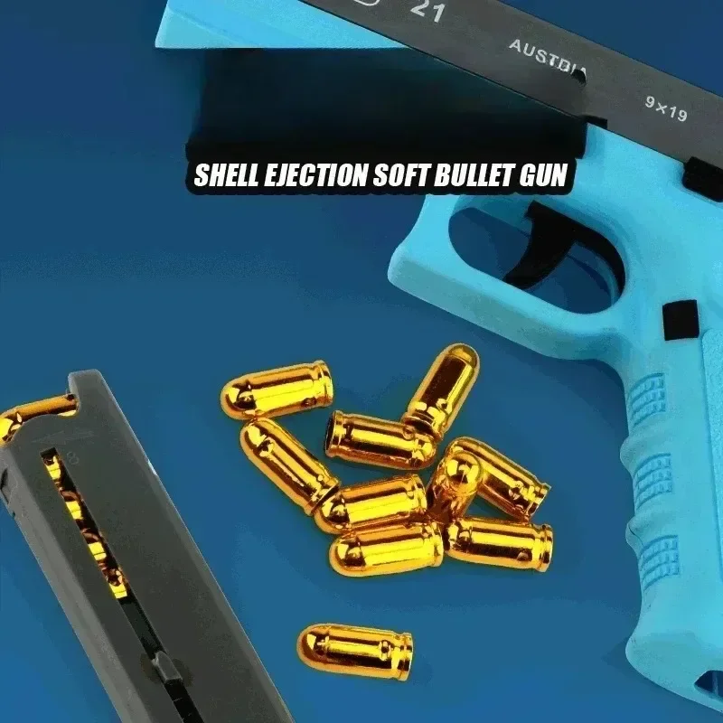 Automatyczny pistolet zabawka G17 z wystrzałem pocisków, wersja laserowa Airsoft, pistolet Armas dla dzieci, broni do strzelania CS dla dzieci, prezent urodzinowy dla chłopców.