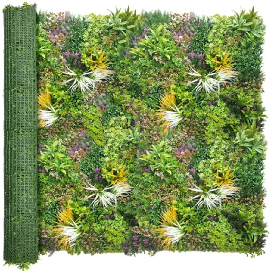 

Искусственные панели для стены из зелени 80 x 120 см, УФ-стойкие, имитация плюща, для ограждений, экранов, фонов, изгородей из листьев боксума для патио