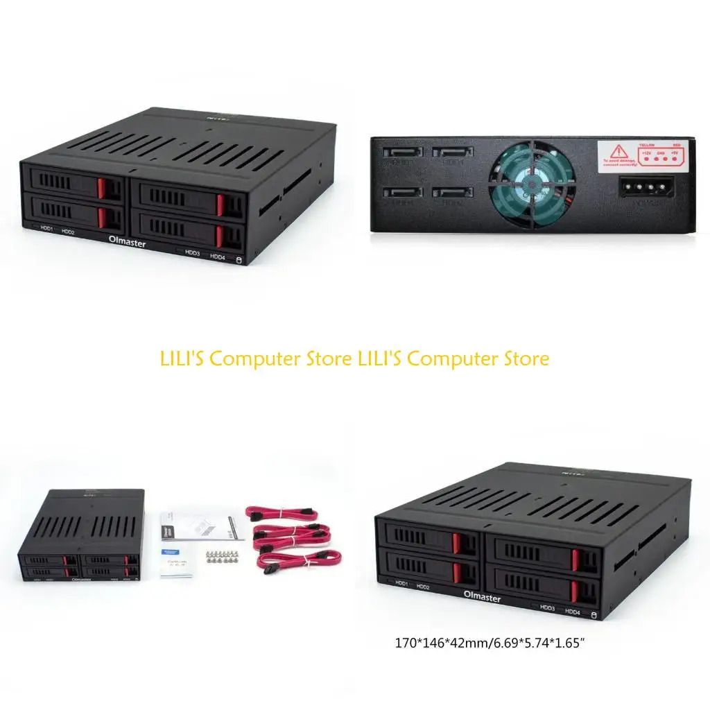 

A52B HE-2006 Hard Drive Rack for Case HDD SSD Enclosure Box for 4 2.5" Slots