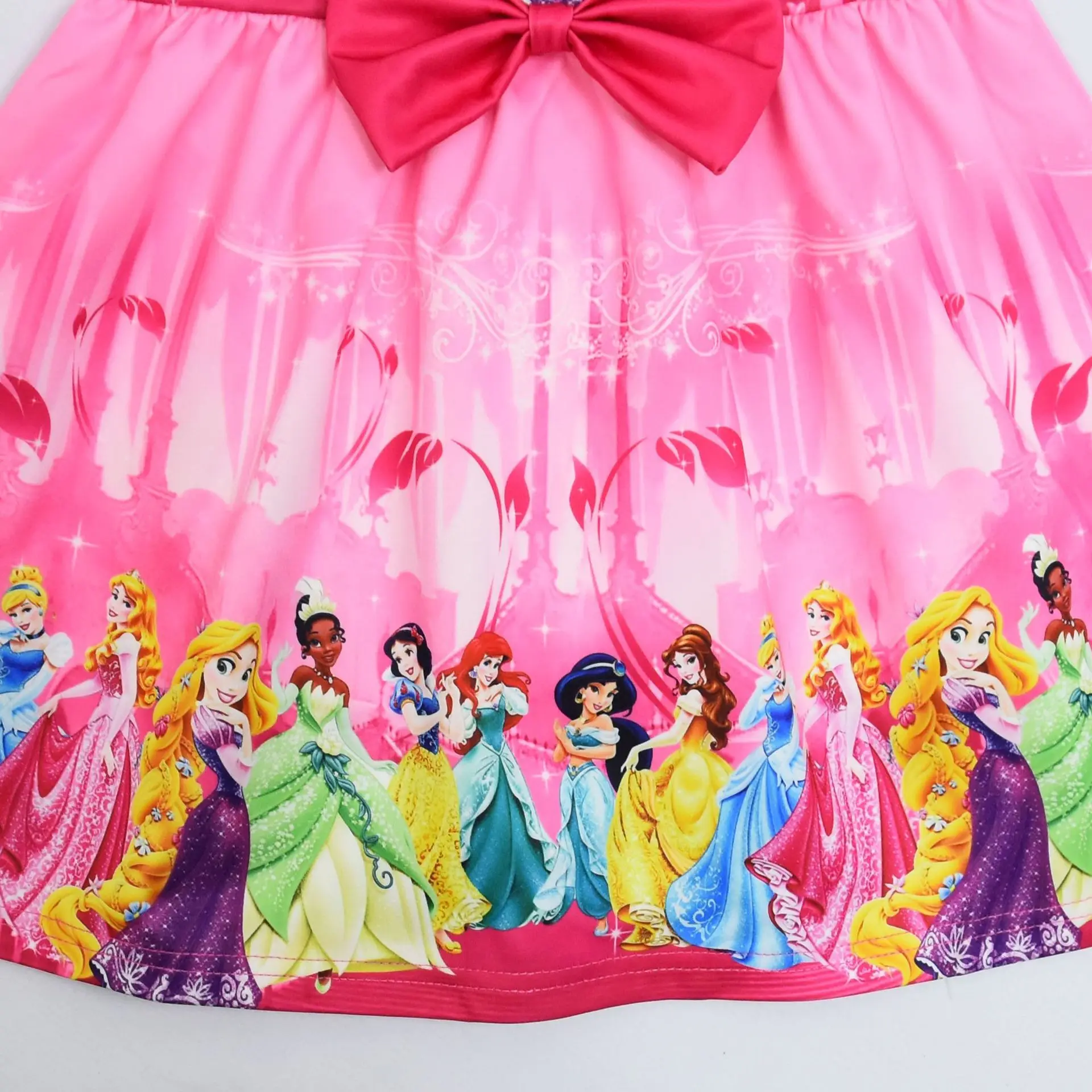 2024 Cinderella Snow White Princess Children\'s Girls Dress  Long Hair Belle Mermaid Dress Skirt Birthday Party Gift for Kids