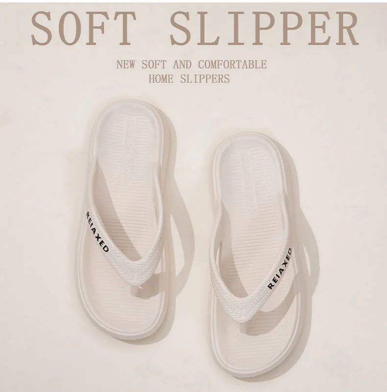 Sommer Neue Paar-Flip-Flops, Dicksohlige Weichsohlige Sandalen, Modische Strandpantoffeln für Damen und Herren – Detail 3
