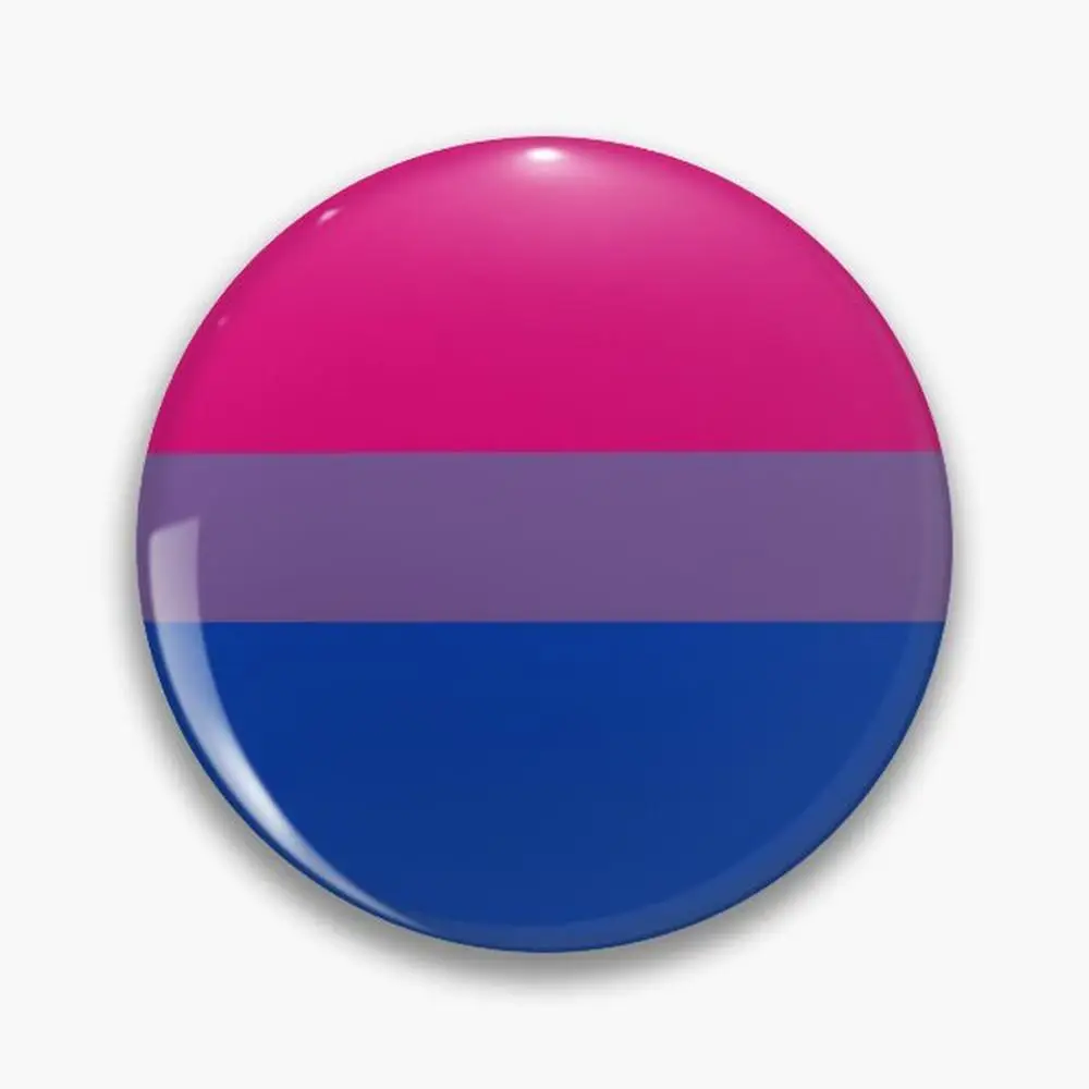Bisexual Flag Pin Buttons Brooches  Jewelry Accessory Customize Brooch Fashion Lapel Badges