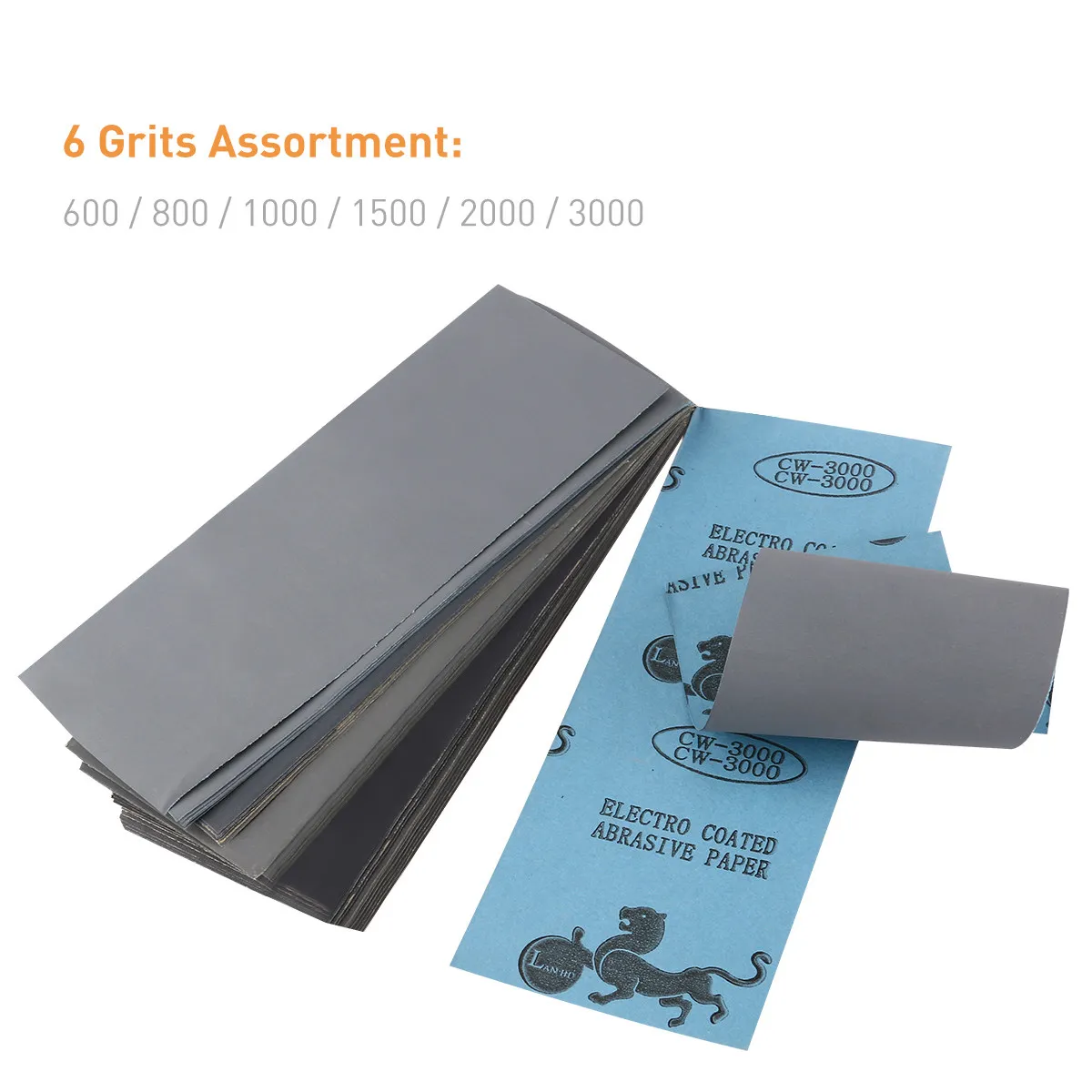 36Pcs Sandpaper Pack 400 to 3000 Grit Coated Dry Wet Sanding Paper Sheets for Wood Turning Finishing Automotive view 3