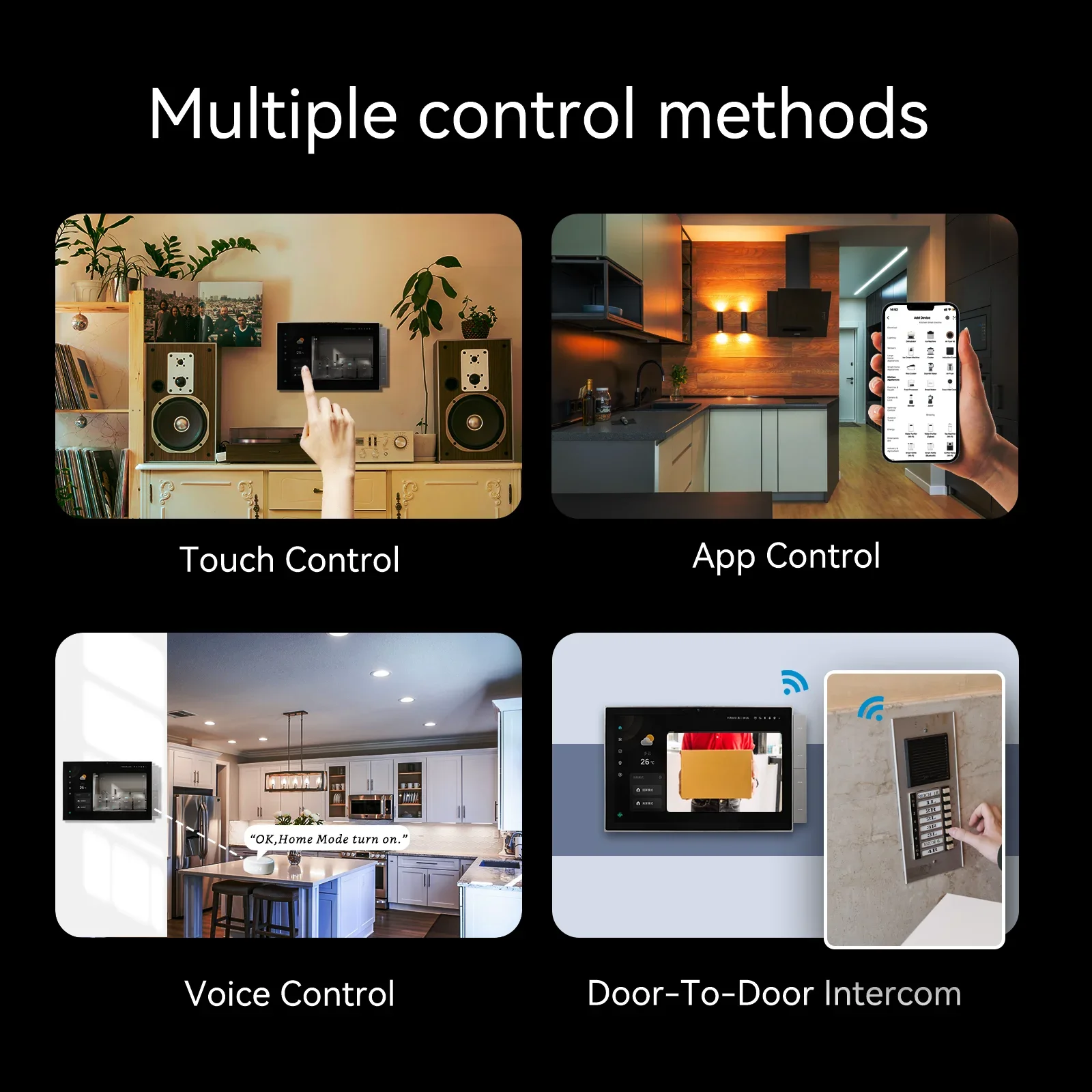 [PACCHETTO VENDITE] Pannello di controllo per casa intelligente RERE Tuya Interruttore a parete con schermo massimo da 10 pollici con citofono per