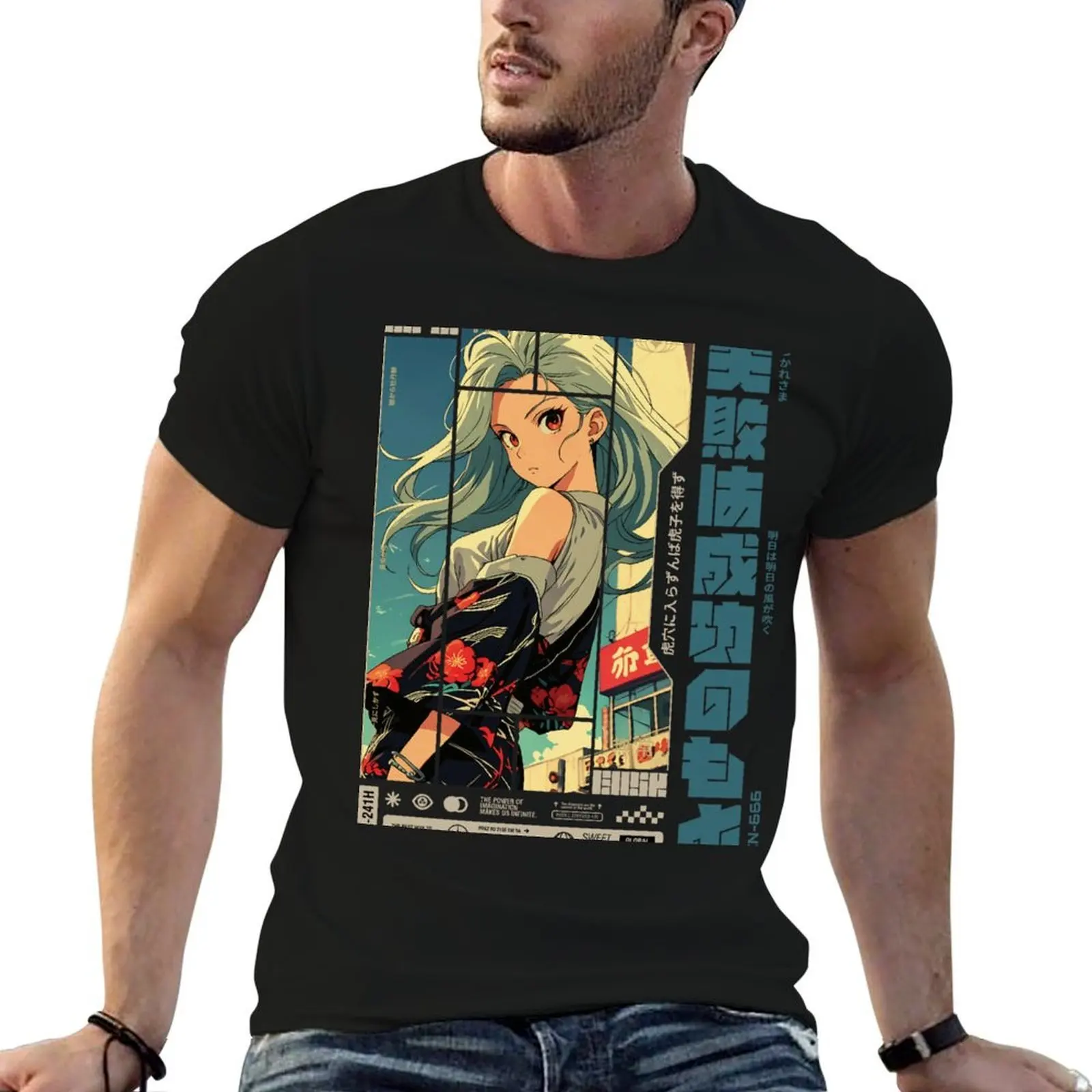 

girl on the street at sunset 2 T-Shirt t shirt custom print essential t shirt T-Shirt