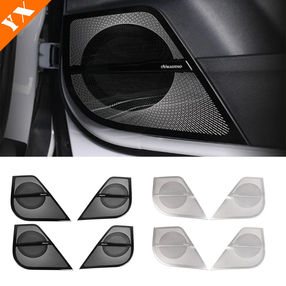 

Stainless For BYD Tang EV Accessories 2021-2024 Car Door Anti-kick/dust Panel Car Audio Ring Sticker Cover Protector Garnish