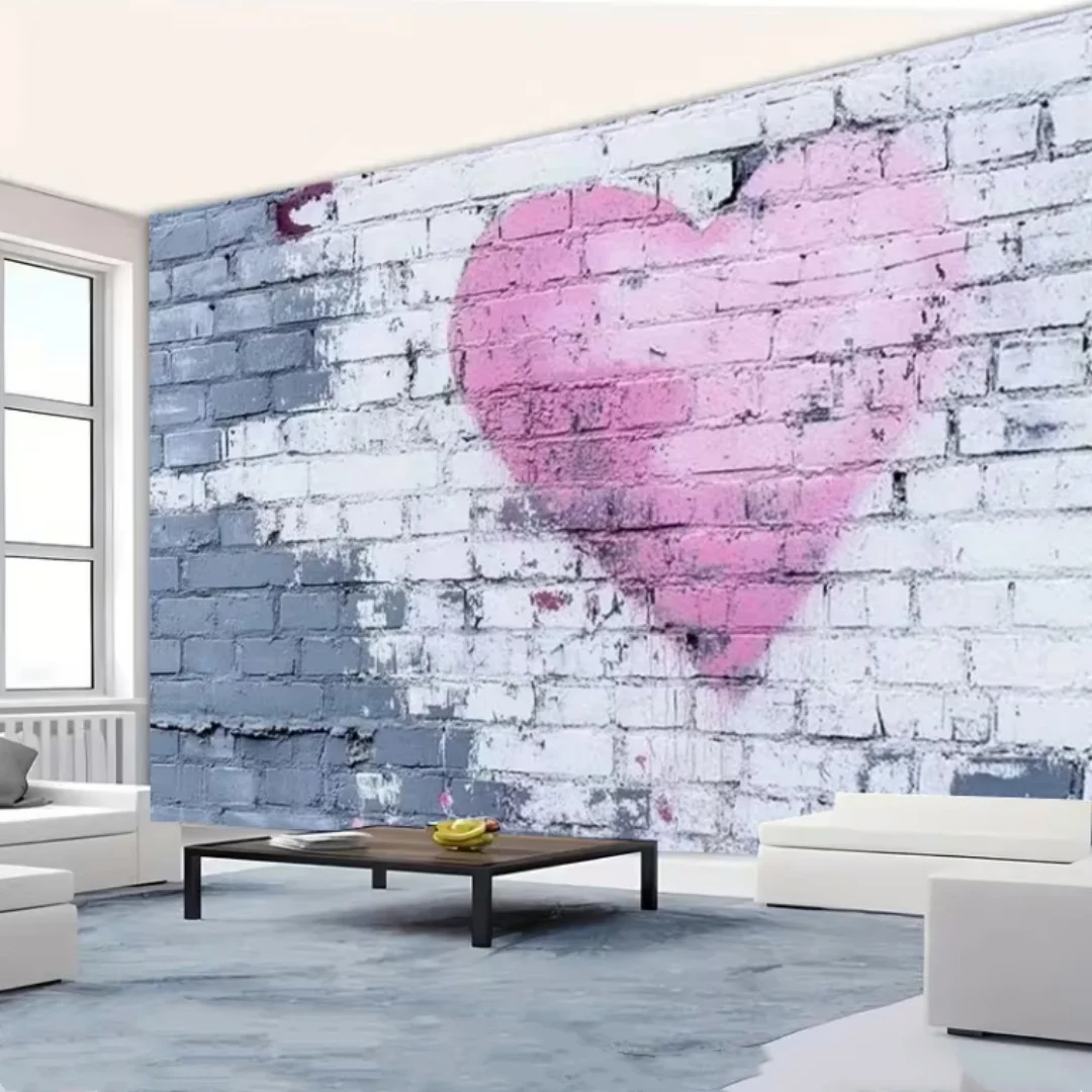 Colorful Graffiti Theme Background Art Painting Brick Wall Room Decorations Rustic Vintage Portrait Photography Studio Banner 3
