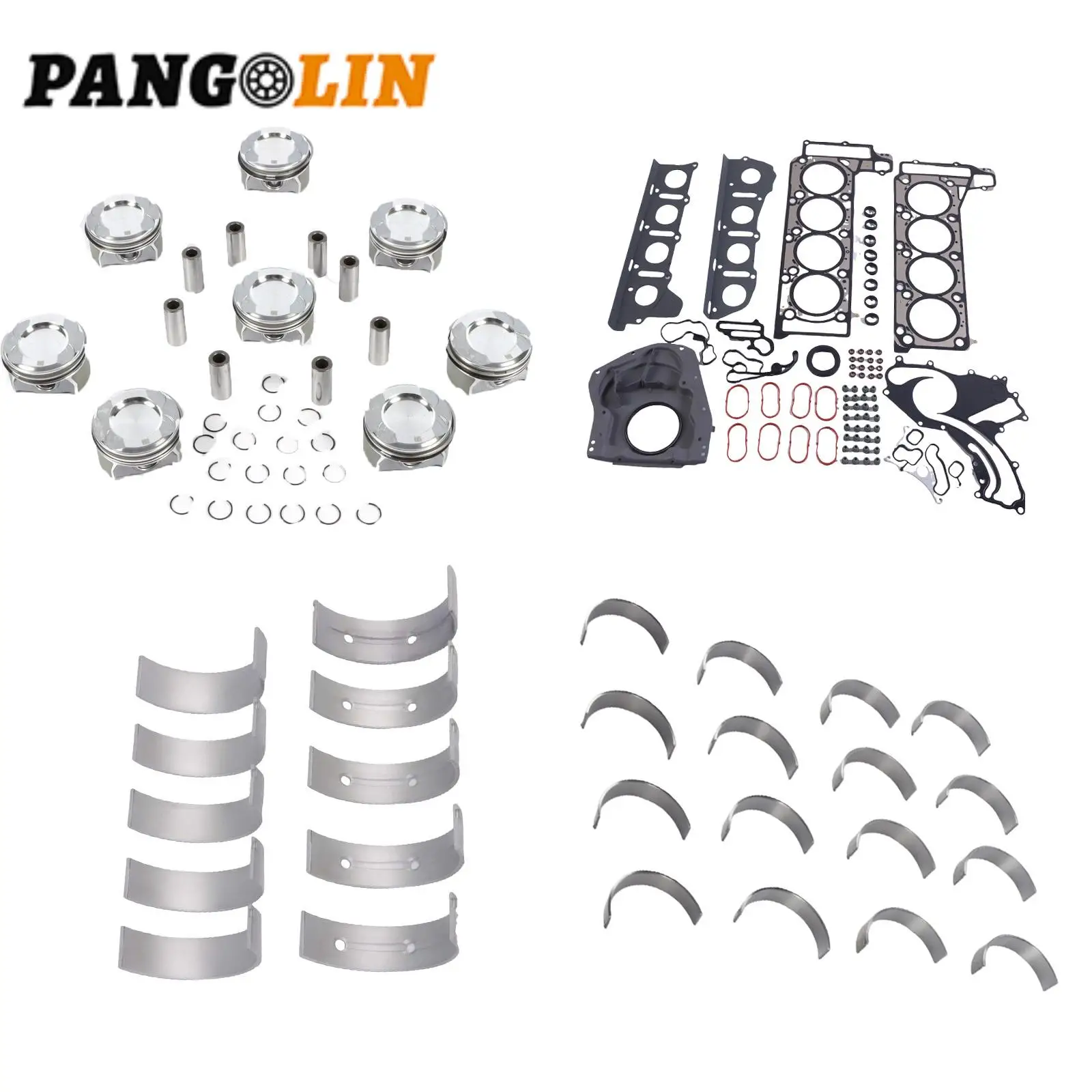 

1 комплект M272, поршни для капитального ремонта двигателя, прокладки, уплотнения, комплект для восстановления для Mercedes-Benz C230 E300 W204 W211 W164 3,0, запчасти для автомобильных аксессуаров