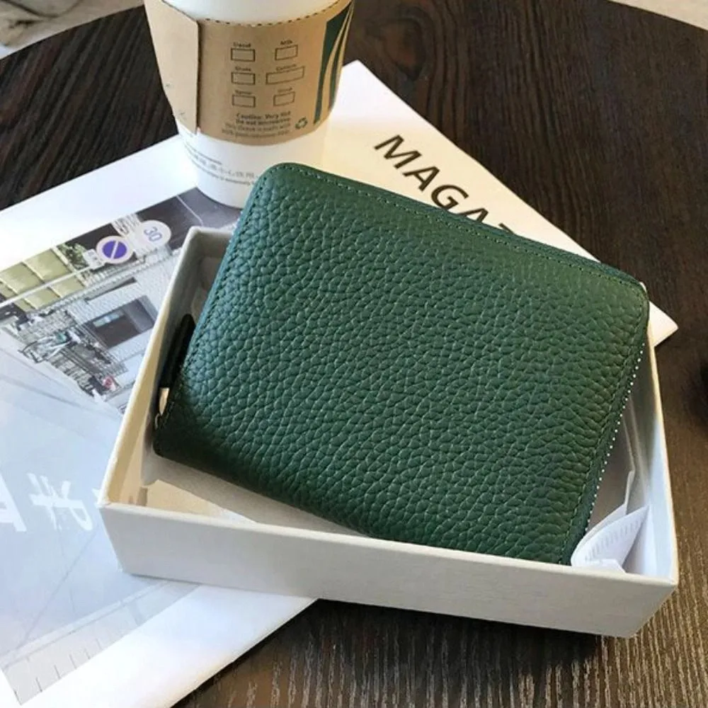 

Pocket Purse Short Hangging Card Bag Multiple Card Slot PU Leather Multi-card Wallet Multifunction Colorful Card Holder Women