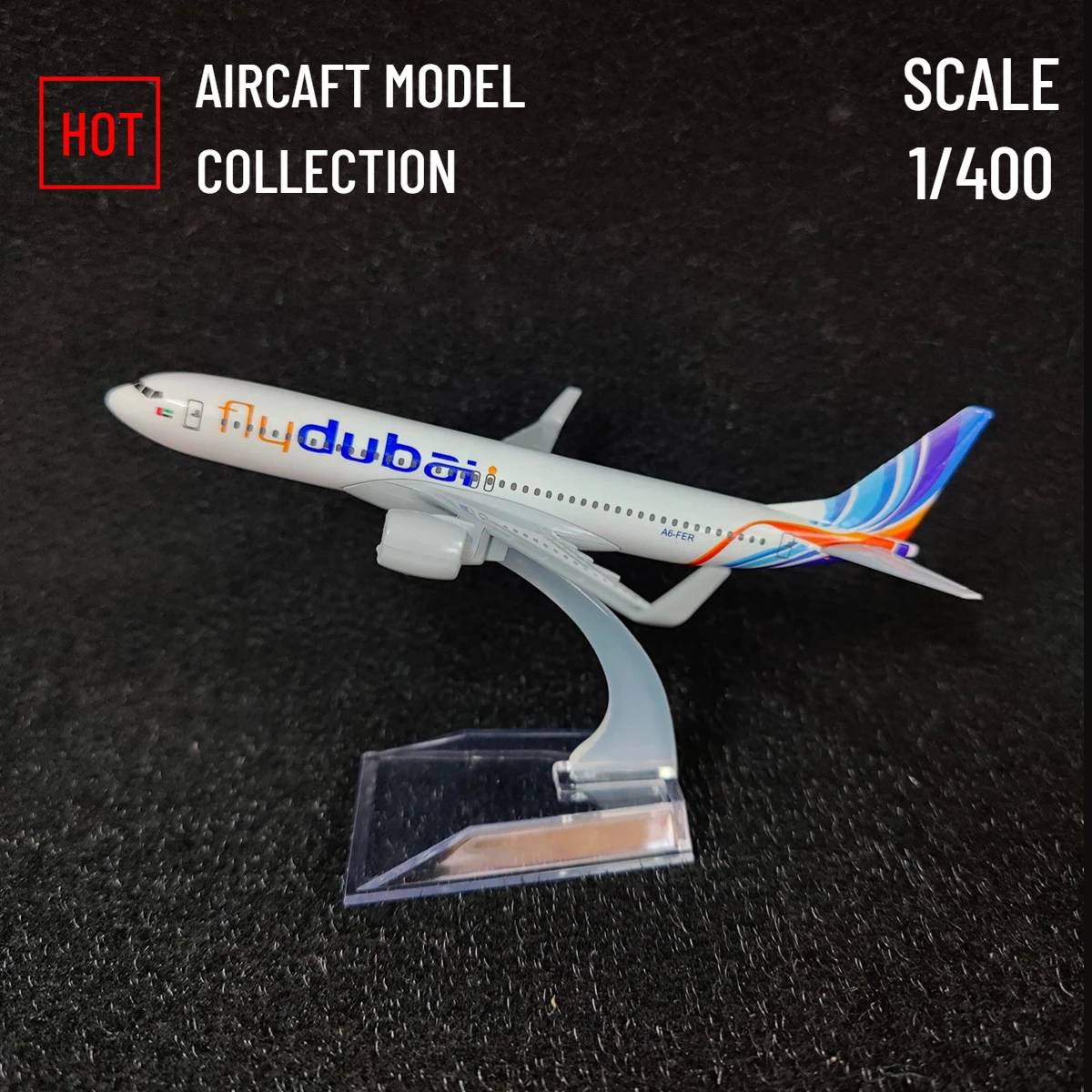 Scale 1:400 Metal Plane Model Replica Dubai B737 Airlines Boeing Airbus Aircraft Diecast Aviation Miniature Collection Toy