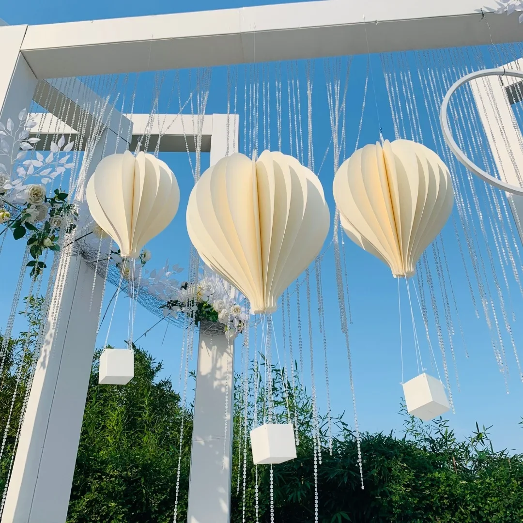 

C75 Hot air balloon scenic area layout props beauty Chen decoration shopping mall point wedding paper art pendant landing orname