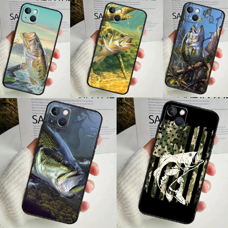 Bass Fishing Lake Fisherman Case For Samsung Galaxy M13 M16 M11 M21 M31 M20 M23 M54 M14 M34 M52 M32 M12 M36 M56 M15 M55