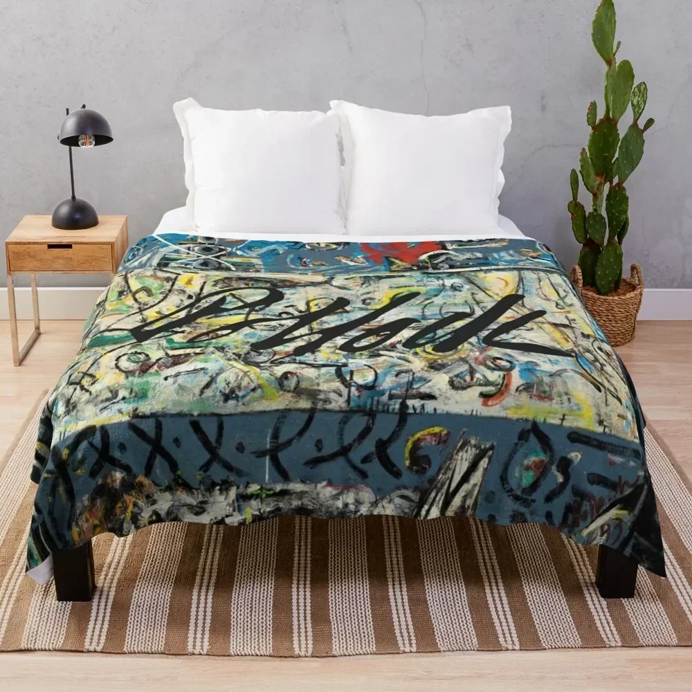 

Guardians of the Secret by Jackson Pollock Throw Blanket Plush Fuzzy Cozy Blanket for Couch Sofa