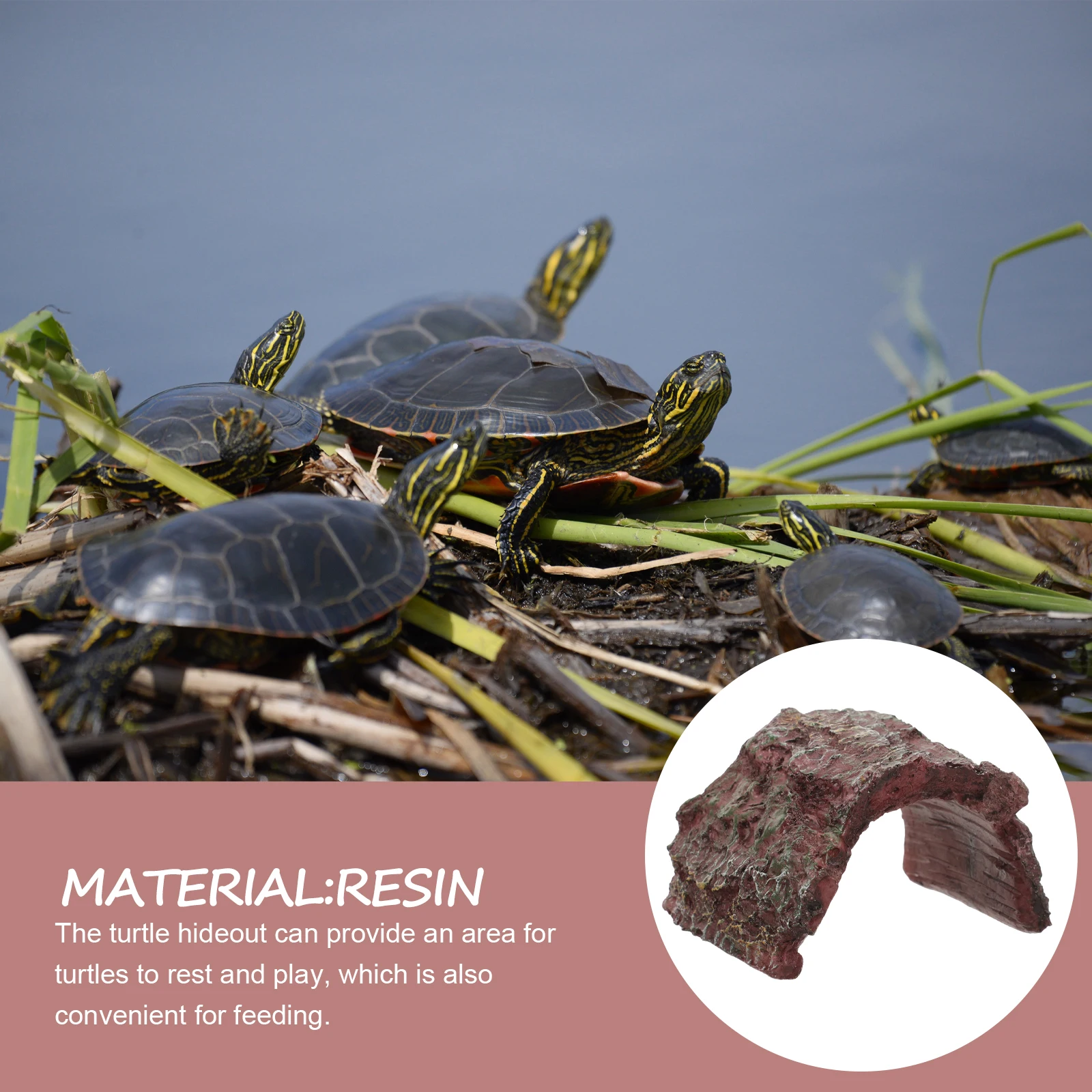 

Rocks Reptile Decor Hideouts Cave Habitat Hideaway Turtle Accessories Hiding for Lizard Decoration