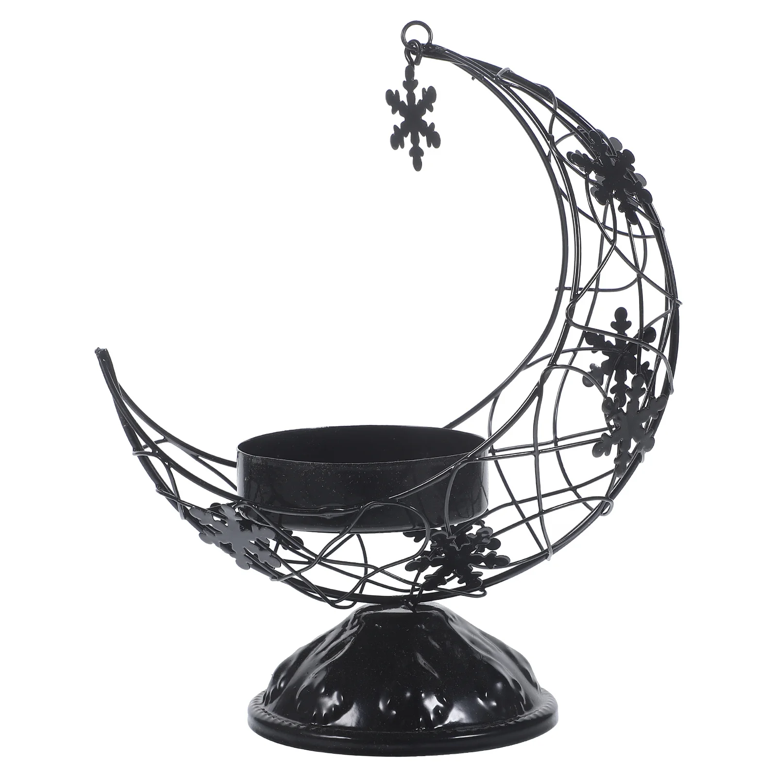

Moon Holder Hollow Metal Design For Table Centerpiece Desktop Decor Iron Stand Vintage Tea Light Holder