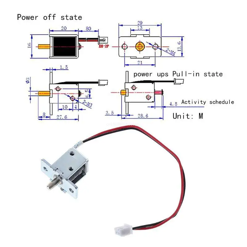 Practical Safety Electromagnetic Solenoid Lock for Cabinet Door Drawer for DC 12V 0.5 A Design Lock Intelligent Dropship