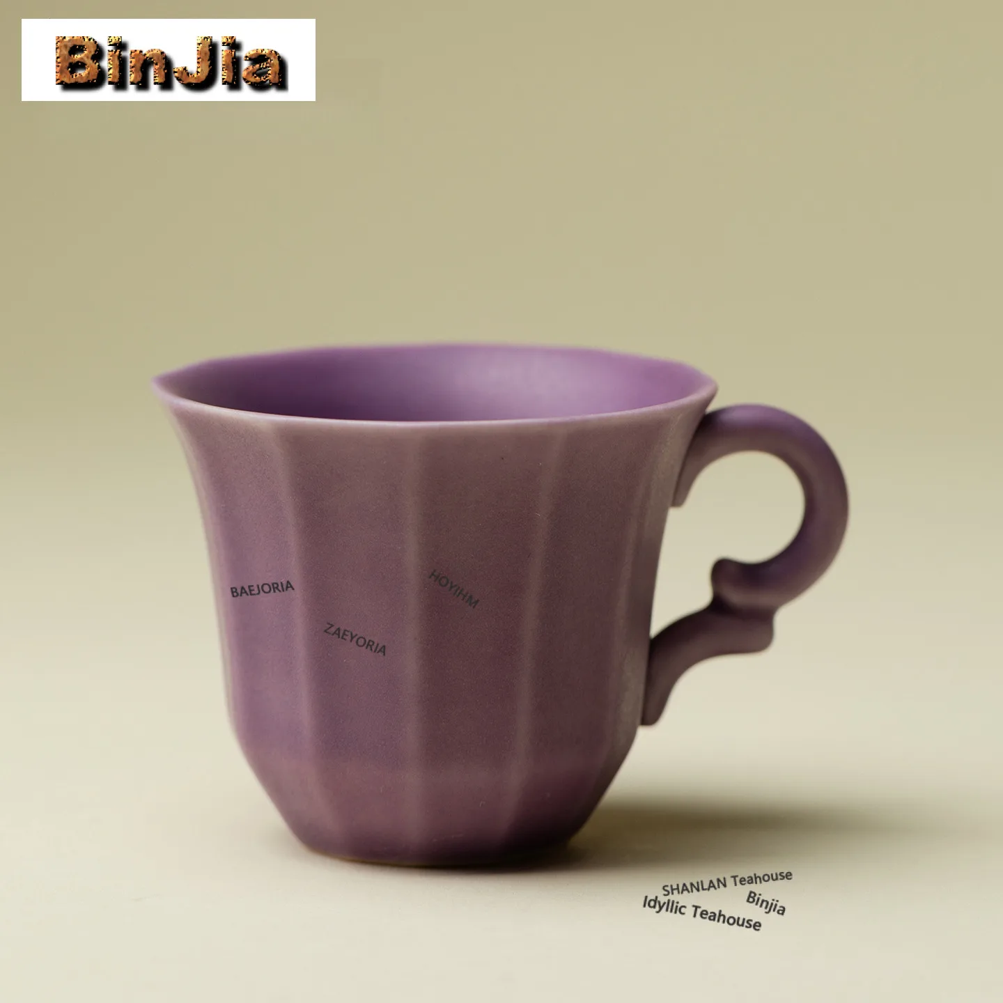 

40ml Purple Stripe Teacup Japanese Tea Bowl Mug Tea-tasting Meditation Cup Chazhan Master Cups Household For Tea Collection