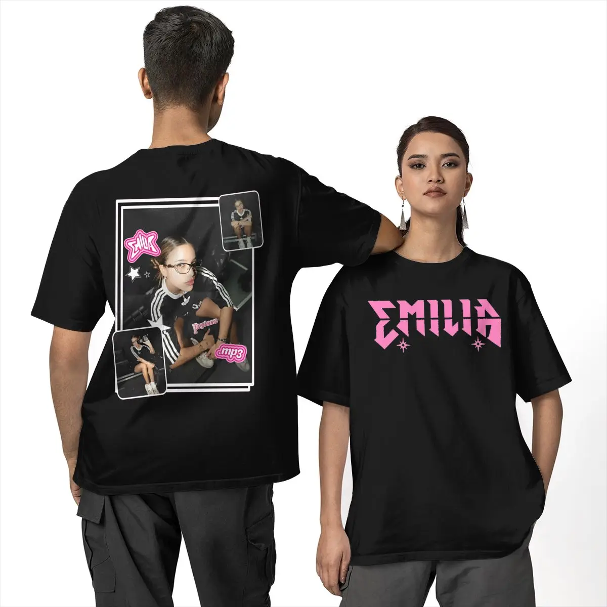 Men T-Shirt Singer Emilia Mernes MP3 Tour 2025 T-Shirts Leisure Summer Tees Y2K Funny Print Cotton Tops Gift