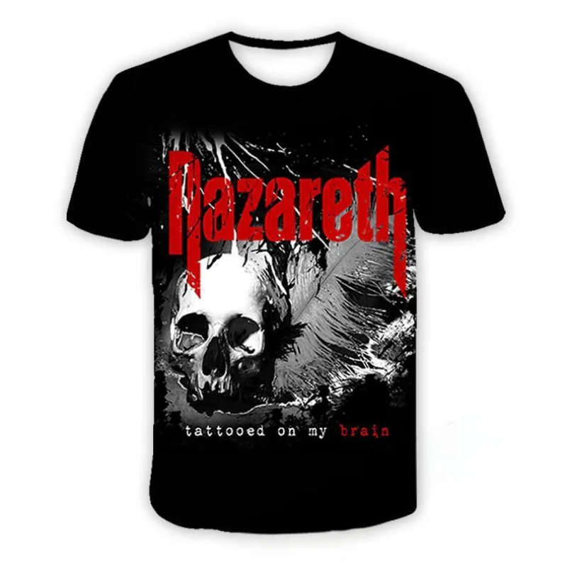 Nazareth Band T-shirts  3D print T-shirt Summer Men Women Short sleeve Kids Top Oversized Harajuku Hip Hop Style Unisex Tee