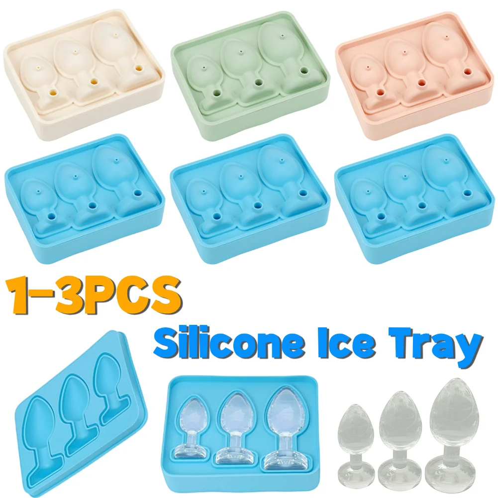 Silicone Prank Butt Plug Shaped Mold Reusable Prank Ice Cube Mold Tray Novelty Ice Cube Trays for Juice Drink