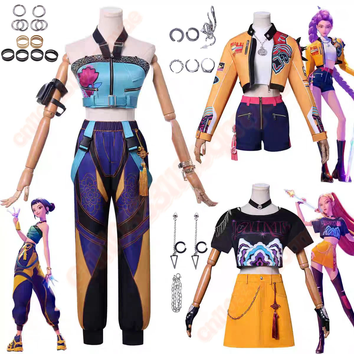 أزياء رومي زوي ميرا التأثيرية الجديدة لعام 2025 أزياء Kpop شيطان الصيادين التأثيرية أزياء النساء والفتيات بدلة حفلات الهالوين