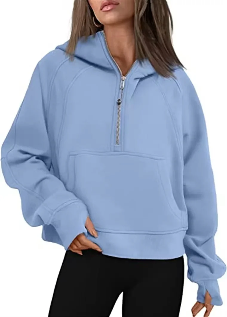 2023 Autumn Winter Hoodies Women Vintage Warm Zipper Loose Hooded Shirt Casual  Pullover Street Sweatshirt Clothes