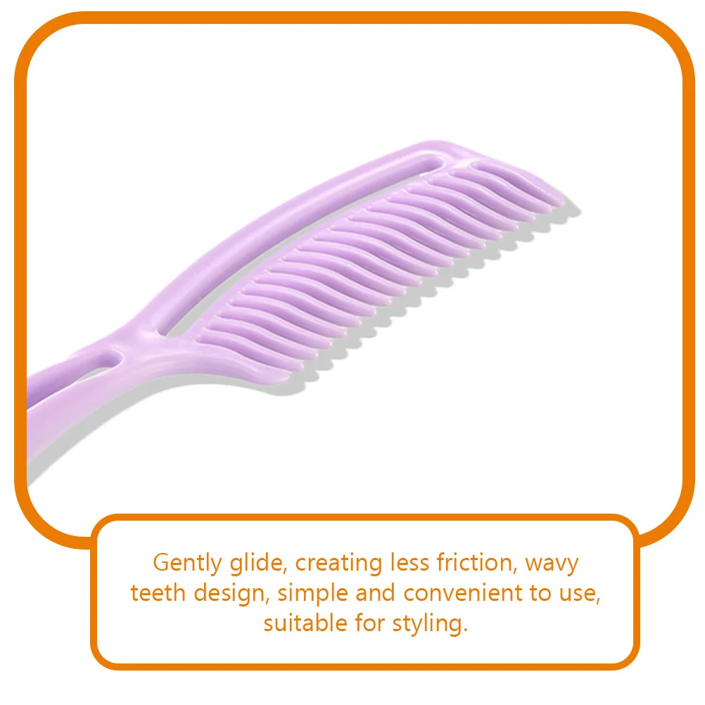 

4Pcs Wavy Tooth Hair Styling Comb Detangling Tool Comfortable Handle Portable Lightweight Hairstyle Tool for All Hair Types