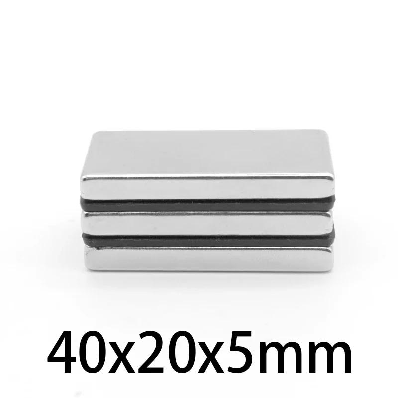 40x20x5mm Quadrate Strong Neodymium Magnet 40*20*5mm Strip Powerful NdFeB Magnetic 40mmx20mmx5mm Rare Earth Magnets