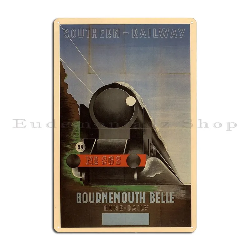 Bournemouth Bele Retro Poster Corasposters Metal Plaque Poster Cinema Bar Cave Plates Garage Personalized Tin Sign Poster