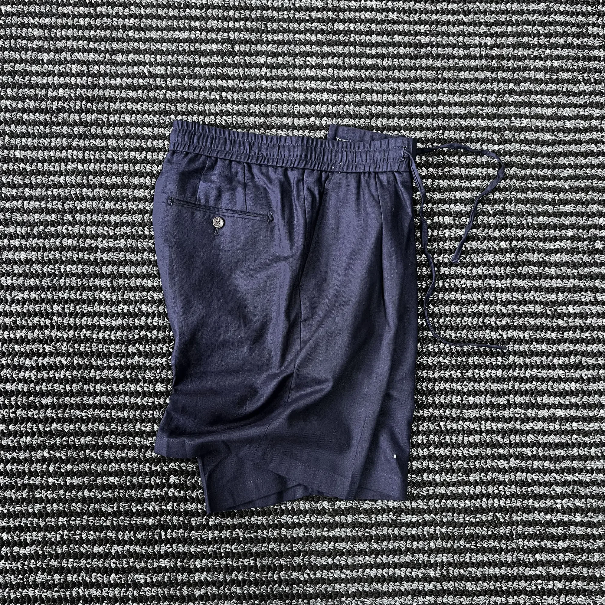 Cotton and linen, old money, five-point pants men's summer casual relaxation shorts