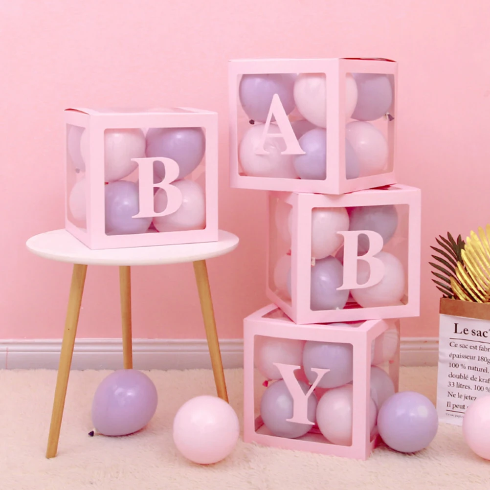

Transparent Balloon Box Decorative Case for Party Wedding Shower Festival Clear Plastic Practical Balloons