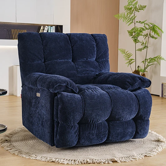 Sans Modern Design Nordic One Seat Velvet Glider Swivel Power Recliner Sofa Chair For Living Room