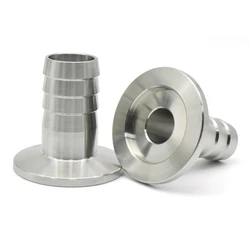 Vacuum Hose Barb Joint Stainless Steel 304KF10 KF16 KF25 KF40 KF50 Vacuum KF Three Clip Flange Adapter Connector Joint
