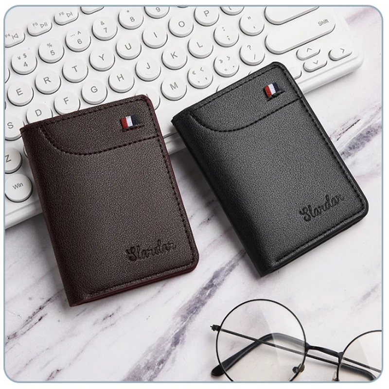 Crazy Bag Ultra Thin Men's Wallet Vertical Small Card Holder image 6