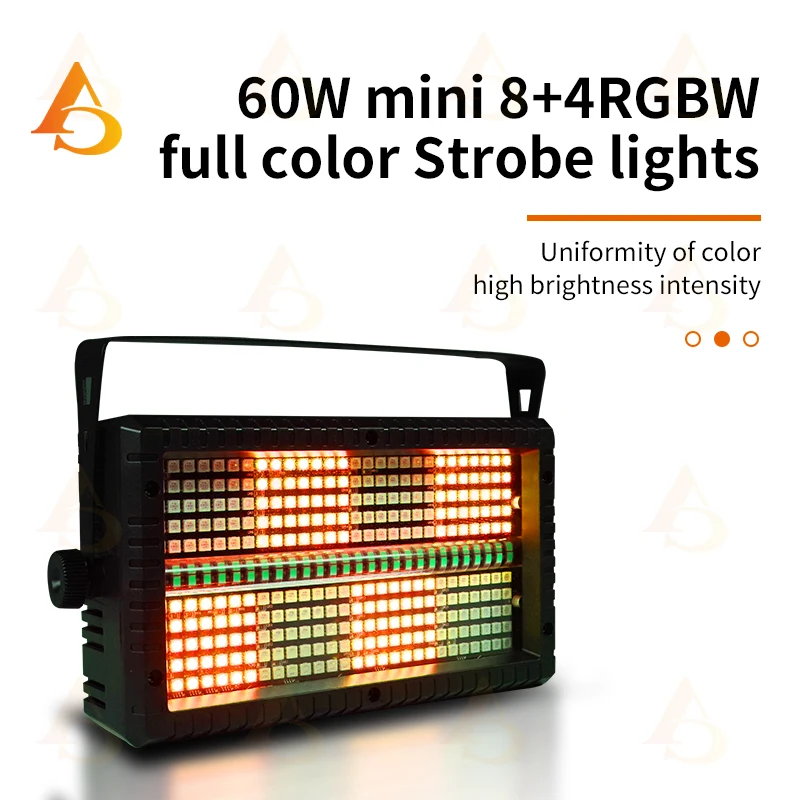 DMX 60W Mni LED Strobe RGBW 4in1 8 Zone &White 8000K 4 Zone DMX Super Bright Dj Wash Bar Strobe Stage Lighting Effects