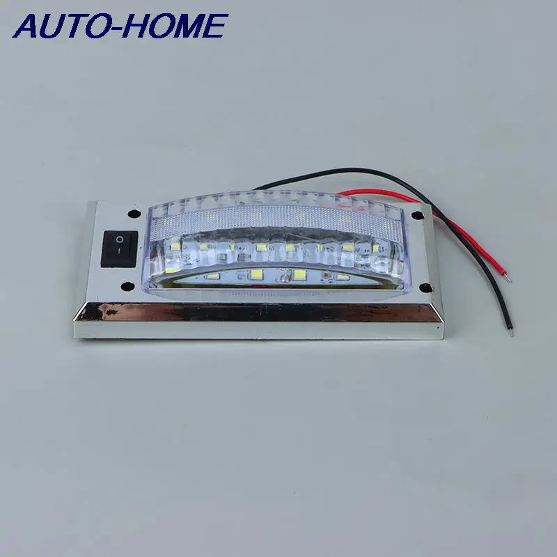 LED 12V-24V Panel Light Car Interior Reading Lamp High Brightness Cabin Lights for Van Truck RV Boat Camper Lights Switch On Off image 3